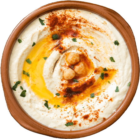 Order tasty hummus as a perfect side dish